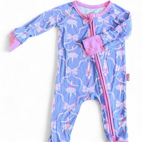 Remi and Friends Bamboo Nutcracker Ballet 2 Way Zip Convertible Romper Size 0-3M - Picture 4 of 6